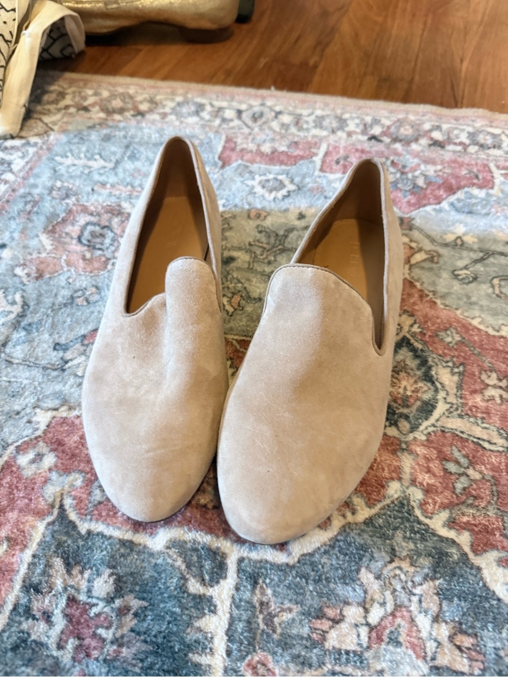 J. Crew Factory Light Beige Suede Slip-On Loafers